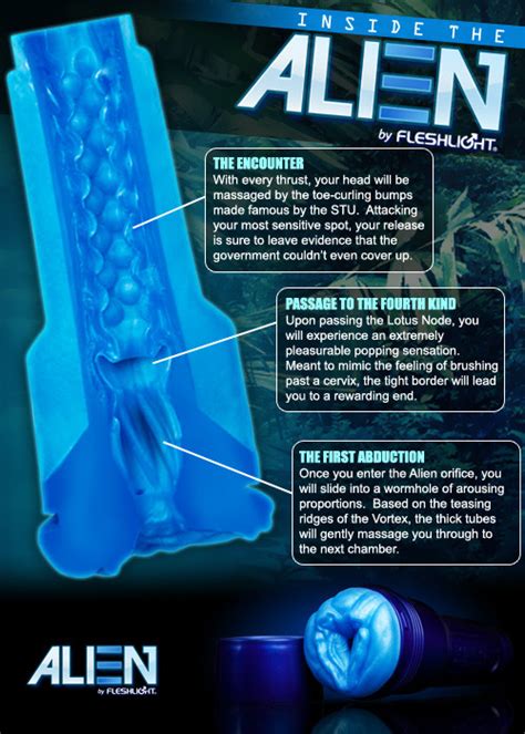 The Alien Quickshot has landed, bringing along with it an otherworldly sexual experience. A more compact, easy-to-store version of our standard Alien Freak Fleshlight, this little blue babe can be penetrated from the mouth or butt orifice - you decide! DISCLAIMER: While most of our male customers can enjoy the Quicksho
